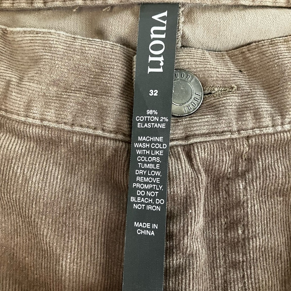 Vuori Pants Mens 32x31 Brown Corduroy 5-Pocket‎ Zip Fly Casual V478 Straight - Picture 3 of 11